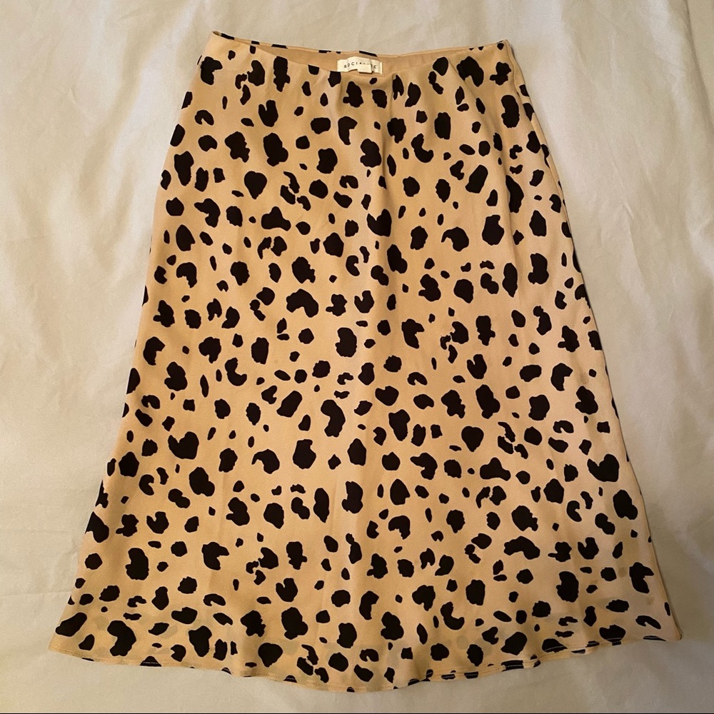 Cheetah Print Midi Skirt